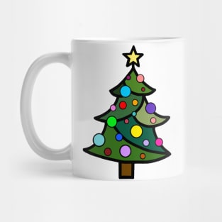 Decorated Stained Glass Christmas Tree Mug